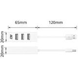 ACT USB Splitter -  4 poorten – Wit - AC6200