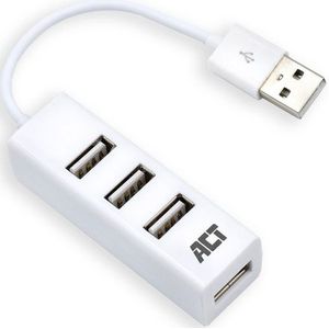 ACT USB Splitter -  4 poorten – Wit - AC6200