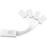 ACT USB hub 4 poorts USB-A, flexibel AC6210