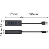 ACT USB Hub 3.0 – USB Hub 4 USB poort – Superspeed 5 Gbps - AC6300