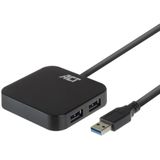 ACT USB hub 3.0, 4 poorts, 10W stroomadapter AC6305