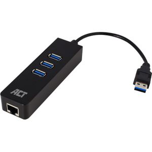 ACT - USB naar RJ45 Gigabit LAN Adapter - Zwart - USB3.0 - CAT6