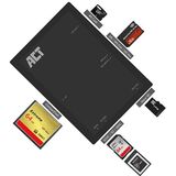 ACT 5-In-1 Externe SD-Kaartlezer, Voor Micro SD/SD/MMC/SDHC/CF/XD/MS/MS Duo Geheugenkaarten, 3.0 USB-Kaartlezer - AC6370