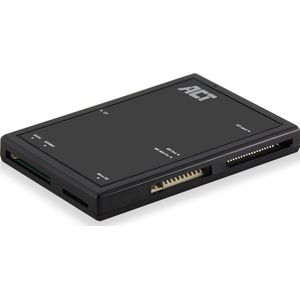 ACT USB 3.2 cardreader, SD/microSD/SDHC, zwart