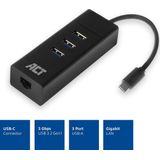 ACT USB C Hub – 3x USB poorten 3.0 - Ethernet – AC6400