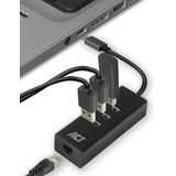 ACT USB C Hub – 3x USB poorten 3.0 - Ethernet – AC6400