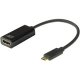ACT USBC naar HDMI Adapter, 4K @ 60Hz USB C Converter, extra monitor aansluiten op laptop, USB-C HDMI-kabel lengte 0,15m - AC7310