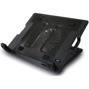 ACT - AC8110 - Laptopventilator - Zwart - Ergonomische Standaard - USB