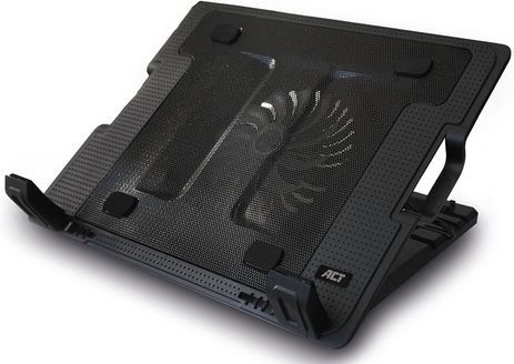 ACT - AC8110 - Laptopventilator - Zwart - Ergonomische Standaard - USB