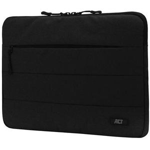 ACT City laptophoes 15,6 inch, polyester laptopsleeve met voorvak, voor werk, school, reizen, lichte werktas - AC8520