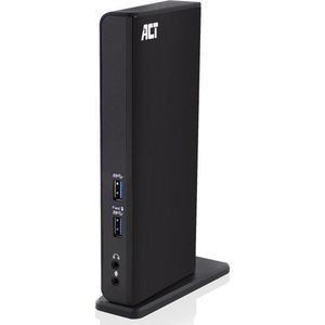 ACT AC7049 notebook dock & poortreplicator Bedraad USB 3.2 Gen 1 (3.1 Gen 1) Type-C Zwart