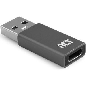 ACT USB C USB A Adapter Converter | tussenstuk voor kabels | USB Type-C USB Type-A | Grijs | AC7375