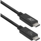 ACT Thunderbolt 3 USB 4 type C-kabel, USB C monitorkabel 20 Gbps, 5K of Dual Video 4K @ 60 Hz voor monitor, 240 W EPR opladen, 1 meter, USB-IF-gecertificeerd - AC7431