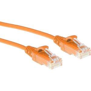 ACT CAT6 Netwerkkabel, U/UTP LSZH LAN Kabel Dun 3.8mm Slimline, Flexibele Snagless Ethernet Kabel Met RJ45 Connector, Voor Gebruik In Datacenters, 1,5 Meter, Oranje - DC9151