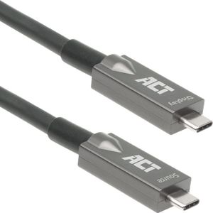 ACT Actieve USB-C Kabel - USB 3.2 Gen 2 - AOC - PD 60W - 3 meter - Zwart