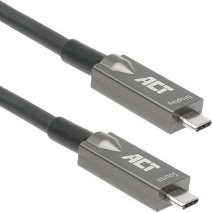 ACT Actieve USB-C Kabel - USB 3.2 Gen 2 - AOC - PD 60W - 5 meter - Zwart