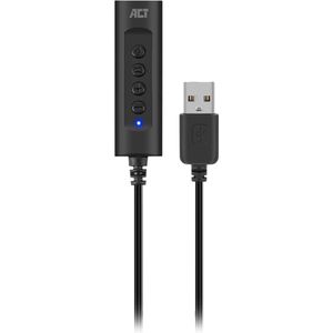 ACT - AC9360 - Externe Geluidskaart - USB-A - 3,5mm Jack - Audiobediening