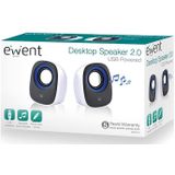 ACT Eminent EM3513 PC-luidspreker - 2.0 Stereo Set - USB-voeding - Compact en Ruimtebesparend