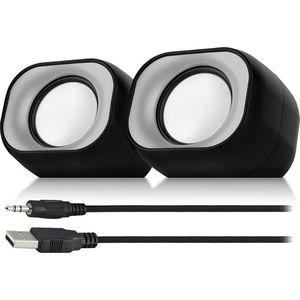 ACT Eminent EM3513 PC-luidspreker - 2.0 Stereo Set - USB-voeding - Compact en Ruimtebesparend