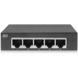 ACT 5-poorts Gigabit Ethernet Switch - Metalen Behuizing