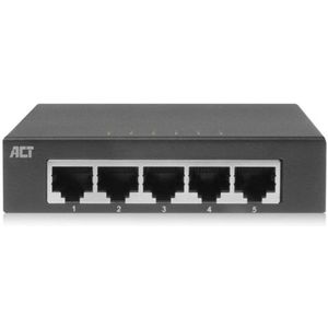 ACT 5-poorts Gigabit Ethernet Switch - Metalen Behuizing