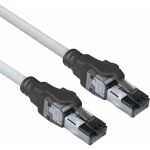 S/FTP CAT6A 10 Gigabit Netwerkkabel - CU - PoE++ 100W - 2 meter - Grijs