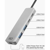 ACT USB-A hub 3.0, 2x USB-A, 2x USB-C AC6125