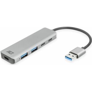 ACT USB-A hub 3.0, 2x USB-A, 2x USB-C AC6125
