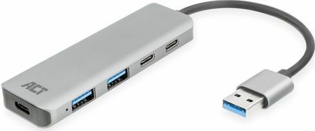 ACT USB-A hub 3.0, 2x USB-A, 2x USB-C AC6125