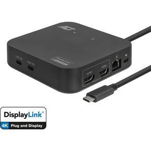Dockingstation ACT USB-C Dual Monitor met Power Delivery