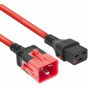 Dual - IEC Lock C19 - C20 Stroomkabel - Rood - 2 Meter - 3x 1,50mm