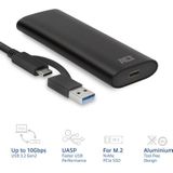 ACT - AC1615 - USB-C M.2 NVMe SSD Behuizing - Aluminium - Tool-Free