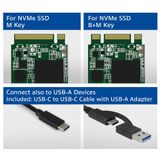 ACT - AC1615 - USB-C M.2 NVMe SSD Behuizing - Aluminium - Tool-Free