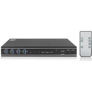 ACT 2-Poorts Dual HDMI 4K@60Hz KVM switch. USB 3.2 Gen1 (USB 3.0)