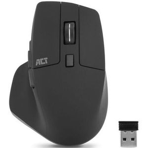 ACT - AC5146 Draadloze Muis - Zwart - Gerecycled Materiaal - 2400 DPI