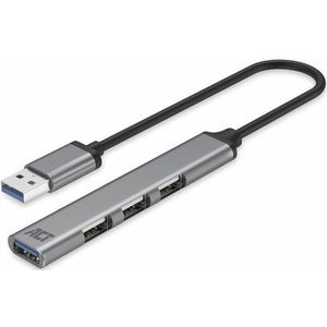 ACT - AC6325 - USB Hub 3.0 - 4 Poorten - Aluminium - Kabellengte 18 cm