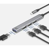 ACT - AC6425 - USB C Hub - Aluminium - 4 Poorten - 1x USB 3.0, 3x USB 2.0