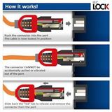 ACT Netsnoer UK male - C15 IEC Lock+ zwart 2 m. PC3884