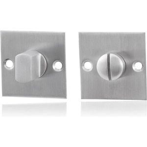 Toiletgarnituur 50x50x2mm stift 8mm RVS geborsteld