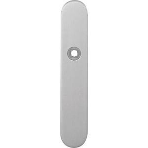 Gatdeel rechts langschild afgerond 218x40x8.5mm PC72 - RVS geborsteld