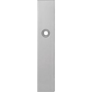 Langschild rechthoekig enkelverend RVS geborsteld 218x40x8.5mm WC72/8 normale knop