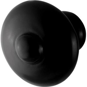 Meubelknop Rond 25x28mm Zwart smeedijzer