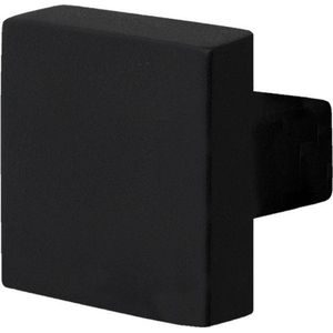 GPF deurknop vierkant 53x53x16mm vast zwart