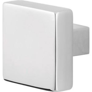 RVS gepolijst Vierkante knop 53x53x16mm vast incl. metaalschroef M10