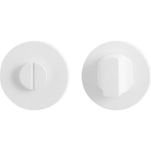 GPF Toiletgarnituur rond 50x8mm stift 5mm grote knop wit
