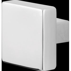 RVS gepolijst Vierkante knop 53x53x16mm tbv  VH-schilden vast incl. bout M10