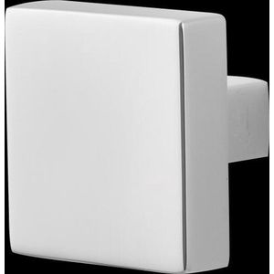 RVS gepolijst Vierkante knop 60x60x16mm incl. bout M10 tbv VH-schilden vast
