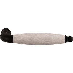8261 - Ika XL deurkruk gebogen met ronde eindknop - Zwart