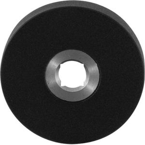 Rozet 50x6mm zwart linksdraaiend