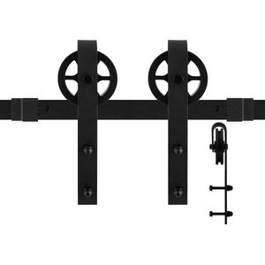 GPF Schuifdeursysteem Teho zwart 200 cm